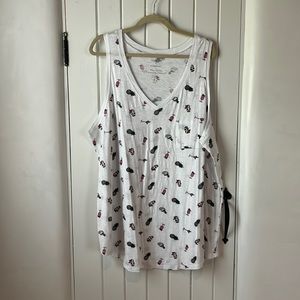 NWOT Torrid White Skull Cocktail Tank Size 4